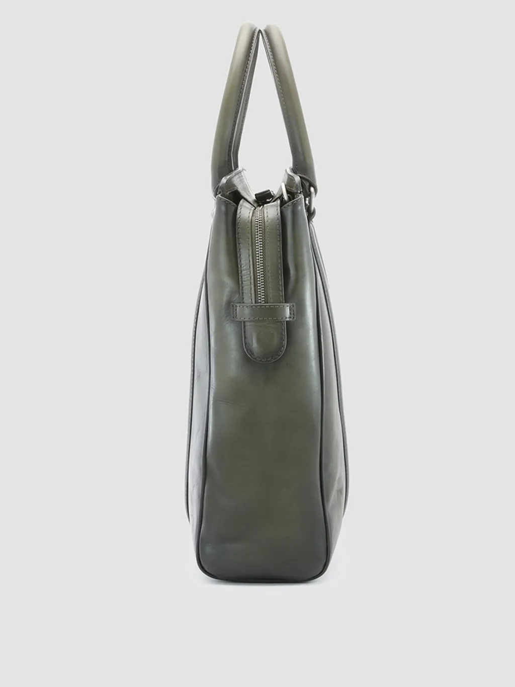 Officine Creative QUENTIN 02 - Green Leather Hand Bag