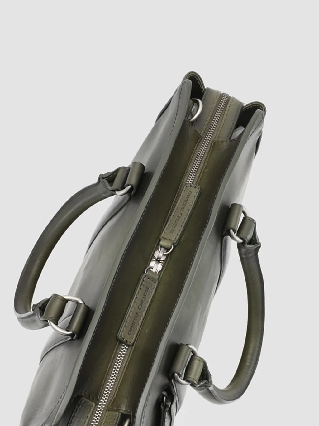 Officine Creative QUENTIN 02 - Green Leather Hand Bag