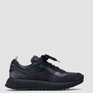 Women Officine Creative RACE RUBREX 101 - Blue Leather And Suede Low Top Sneakers