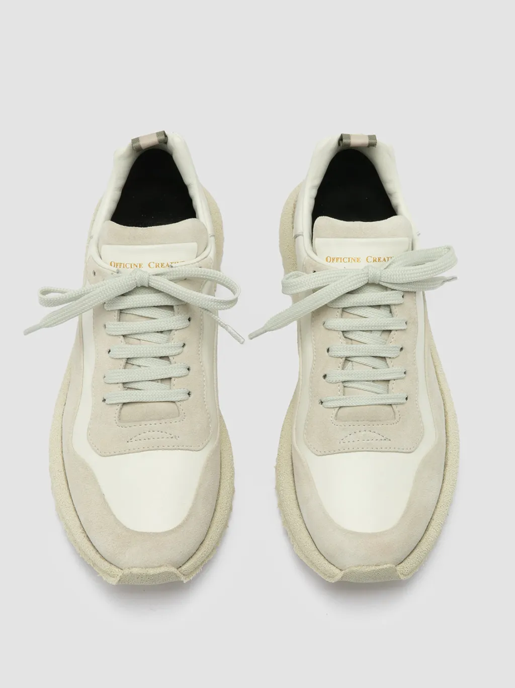 Women Officine Creative RACE RUBREX 101 - White Leather And Suede Low Top Sneakers