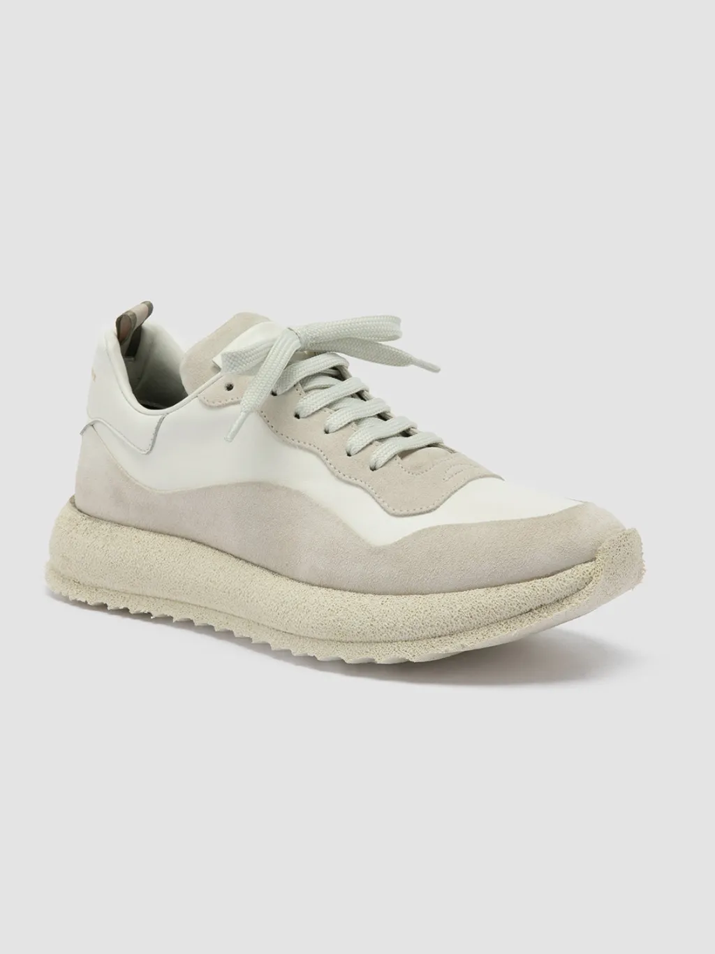 Women Officine Creative RACE RUBREX 101 - White Leather And Suede Low Top Sneakers