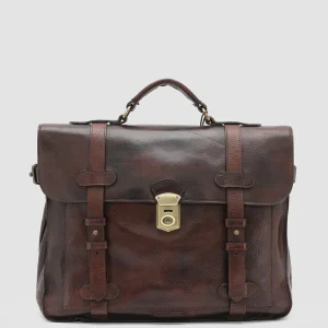 Officine Creative RARE 26 - Brown Leather BriefCase