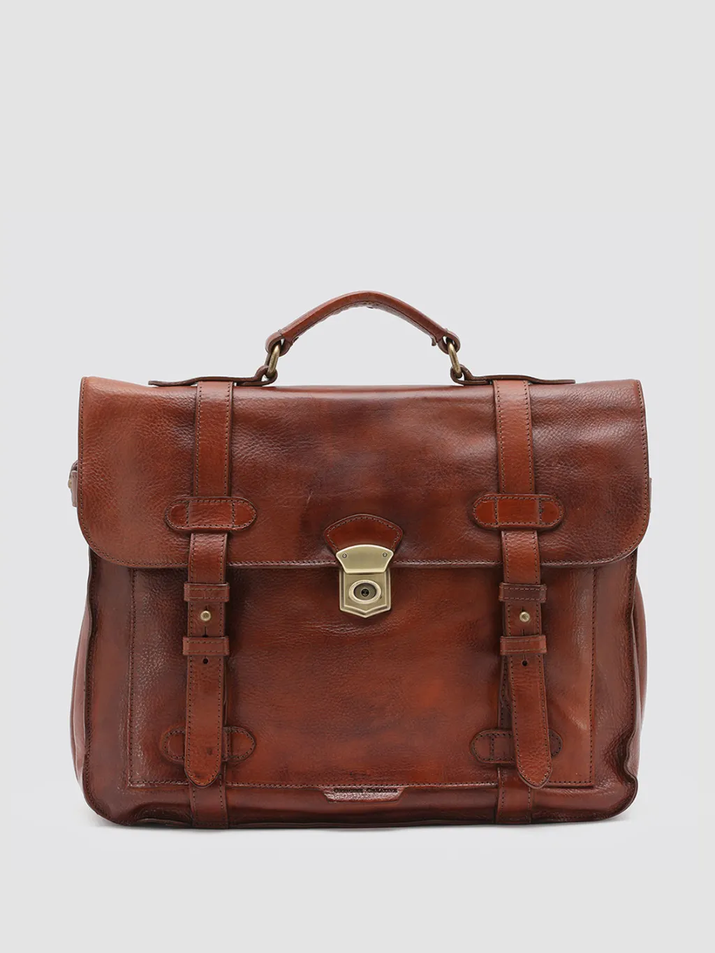 Officine Creative RARE 26 - Brown Leather BriefCase