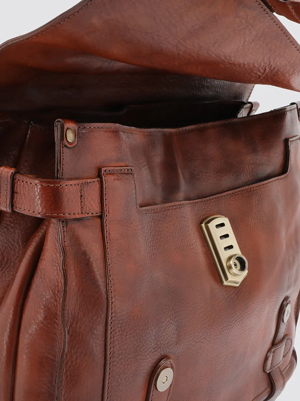 Officine Creative RARE 26 - Brown Leather BriefCase