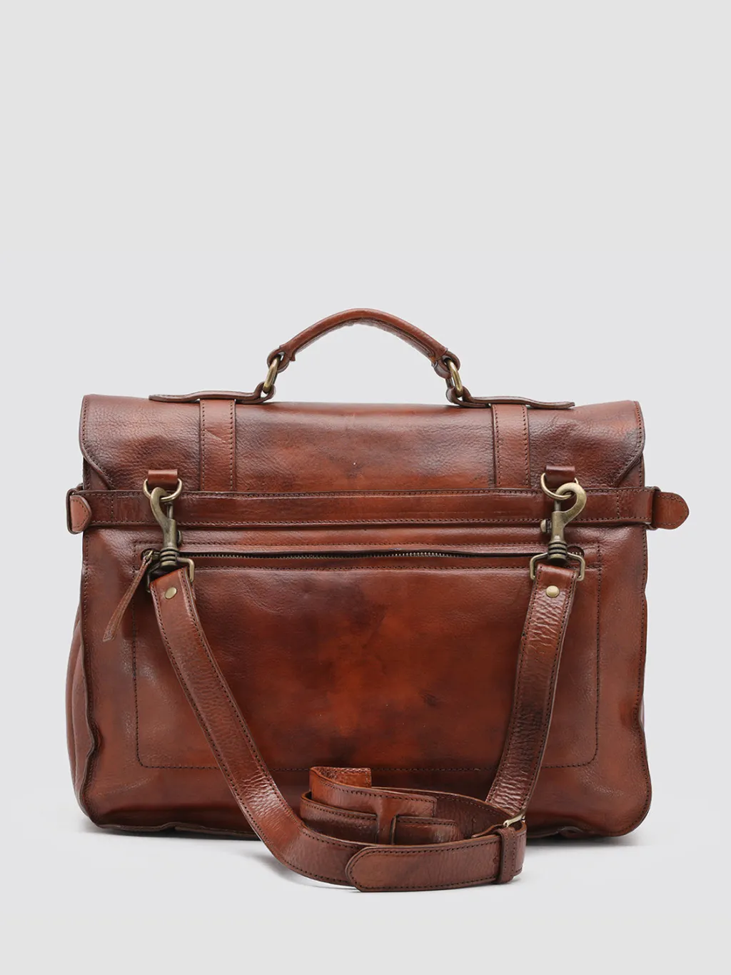 Officine Creative RARE 26 - Brown Leather BriefCase