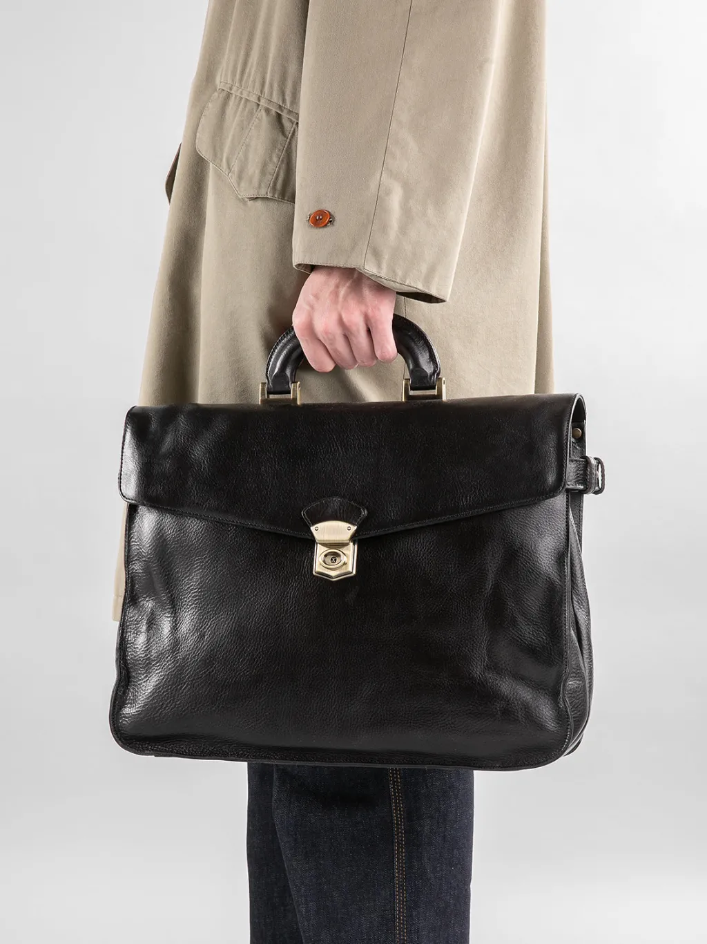 Officine Creative RARE 036 - Brown Leather Briefcase