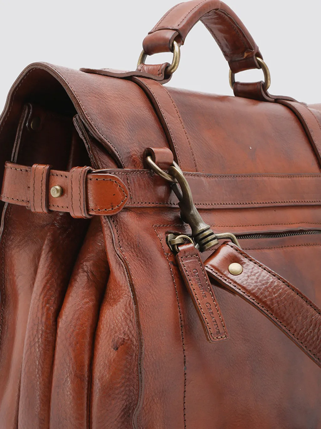 Officine Creative RARE 26 - Brown Leather BriefCase