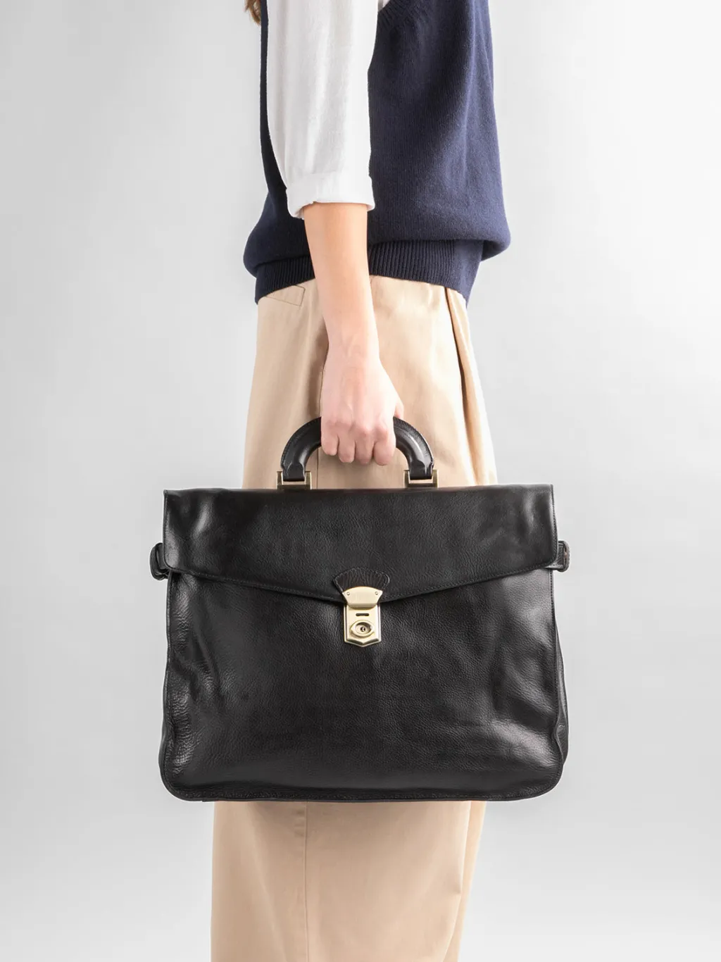 Officine Creative RARE 036 - Brown Leather Briefcase