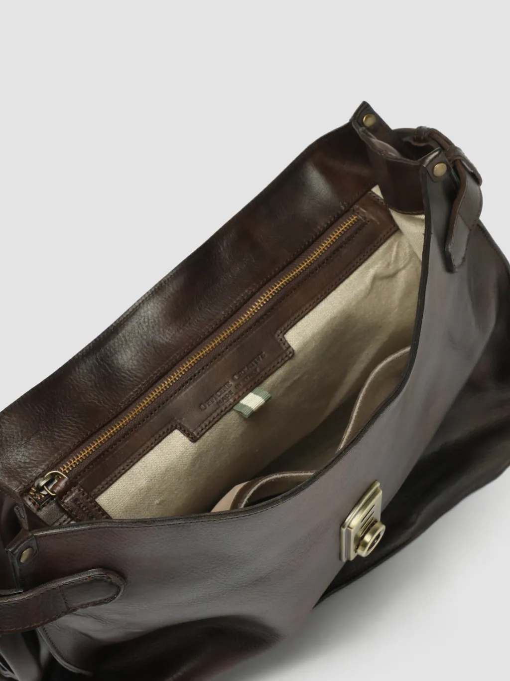 Officine Creative RARE 036 - Brown Leather Briefcase