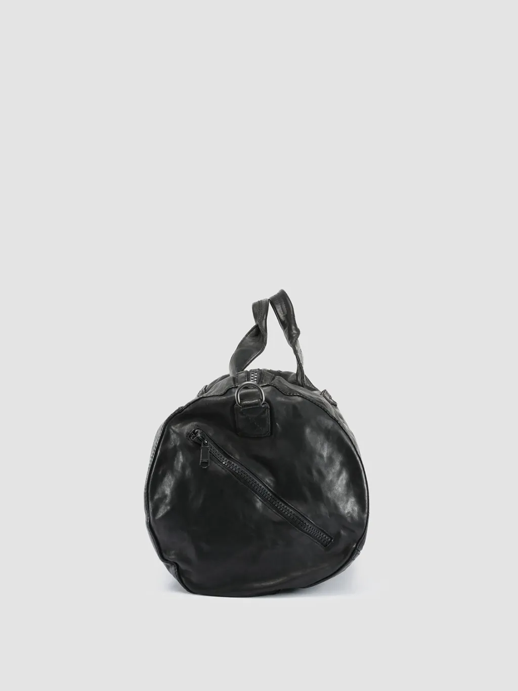 Officine Creative RECRUIT 007 - Black Leather Travel Bag