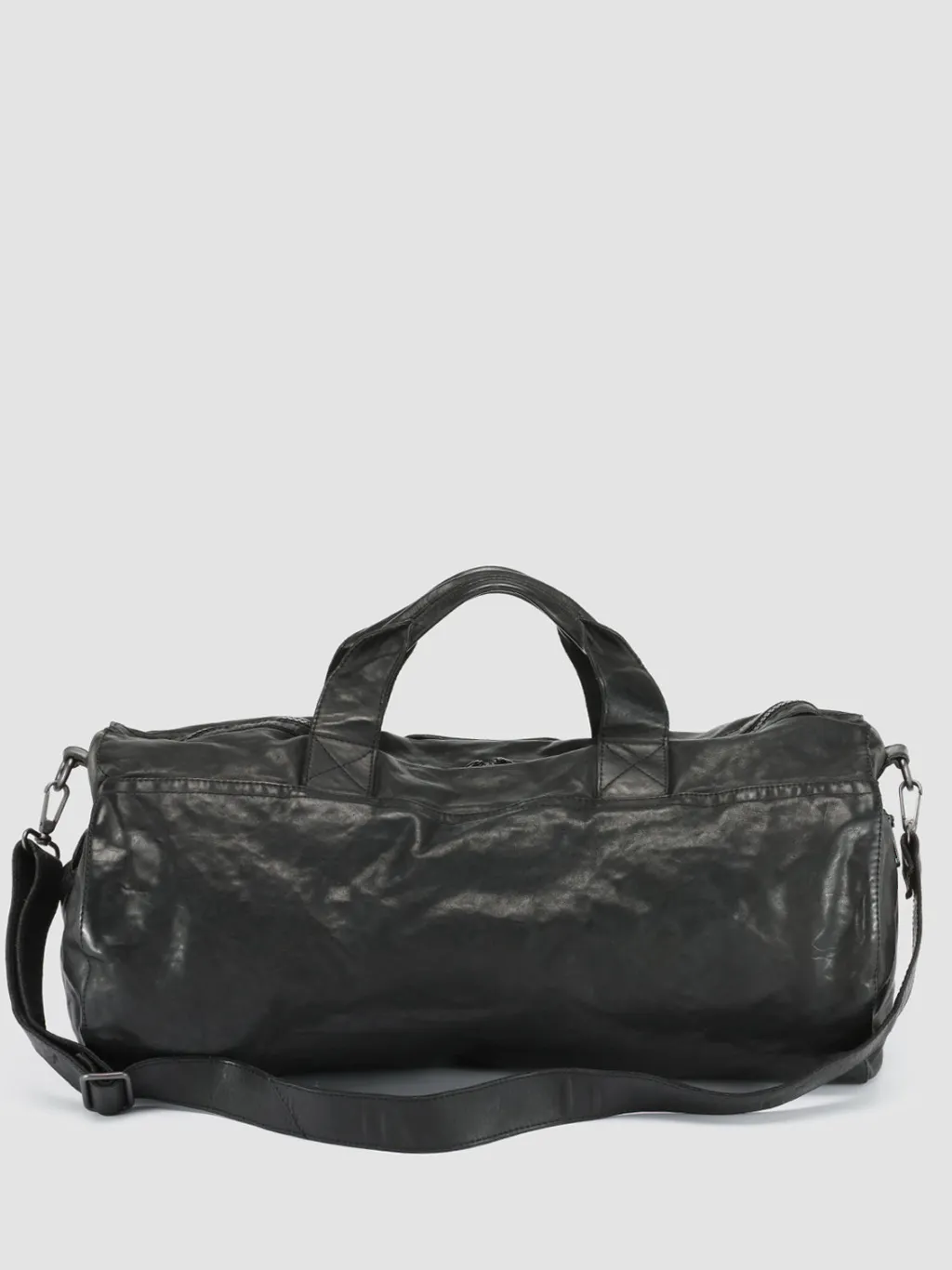 Officine Creative RECRUIT 007 - Black Leather Travel Bag