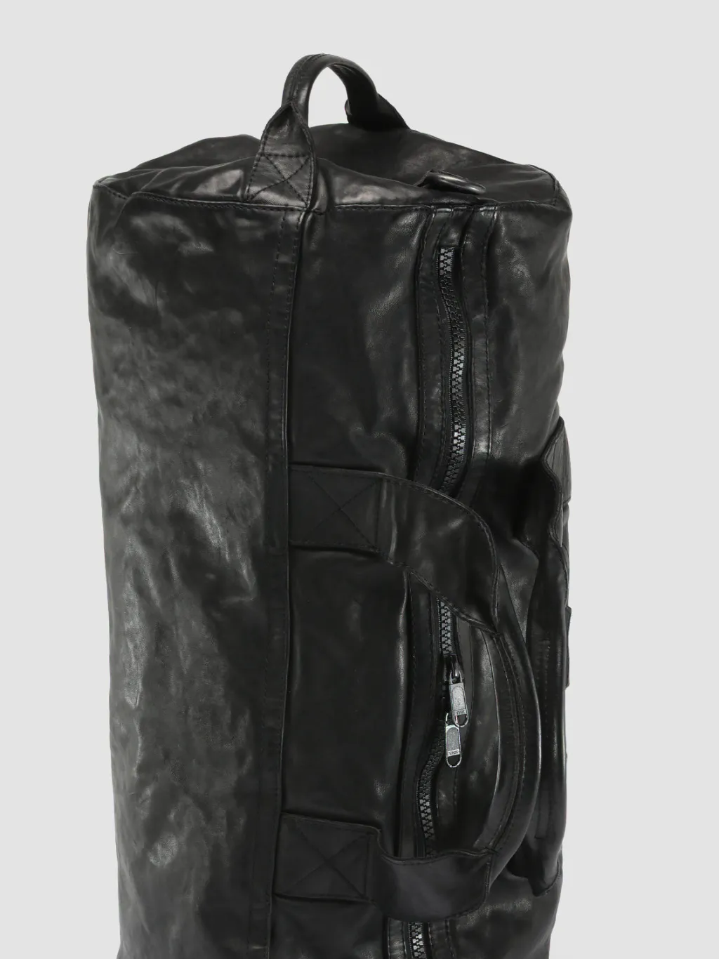 Officine Creative RECRUIT 007 - Black Leather Travel Bag