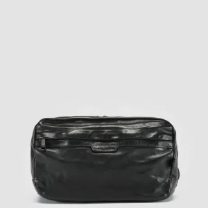 Officine Creative RECRUIT 009 - Black Leather Waist Pack