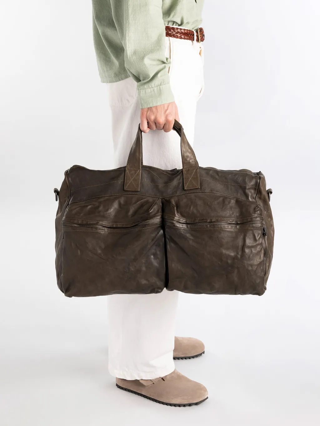 Officine Creative RECRUIT 013 - Leather Weekend Bag