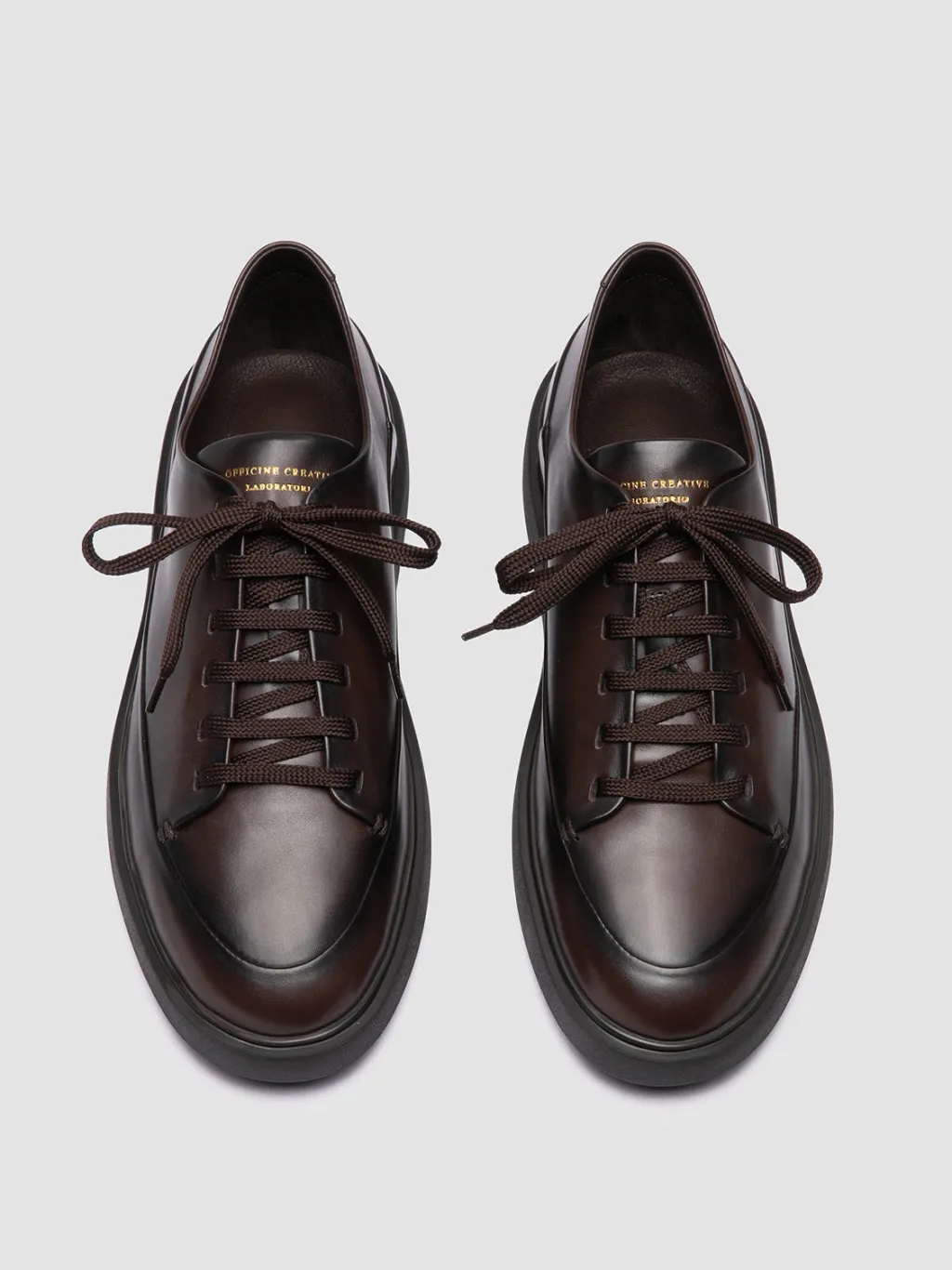 Officine Creative RELEASE 001 - Brown Leather Low Top Sneakers