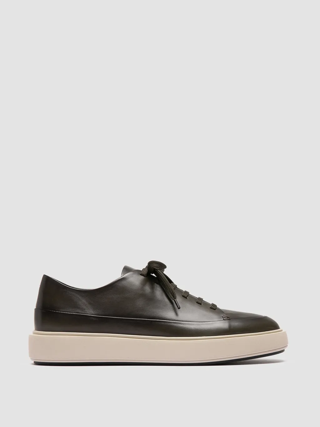 Officine Creative RELEASE 001 - Green Leather Low Top Sneakers
