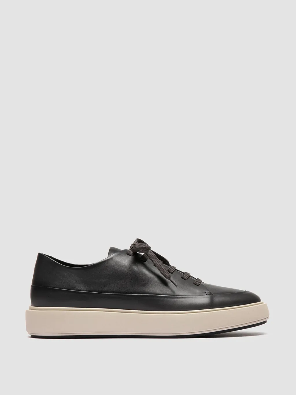 Officine Creative RELEASE 001 - Grey Leather Low Top Sneakers