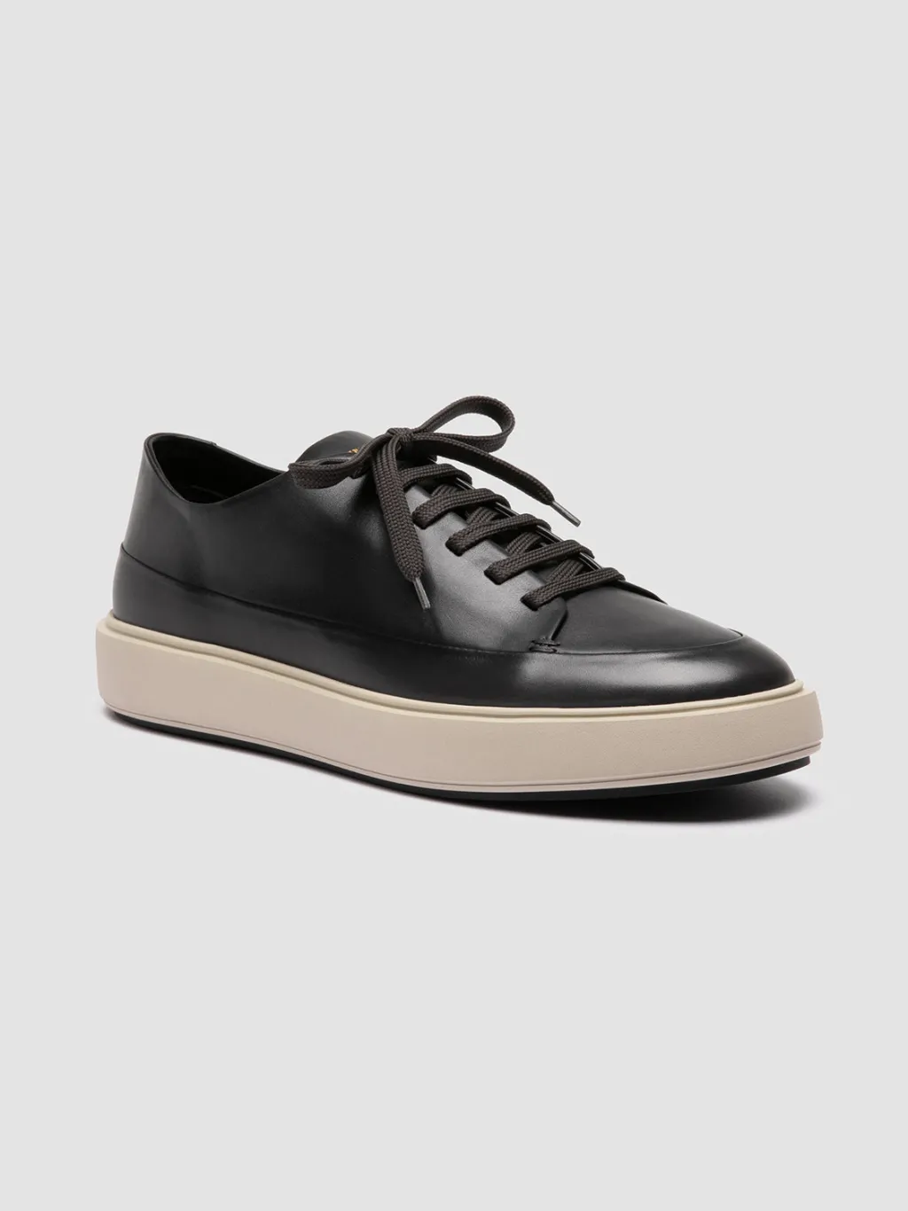 Officine Creative RELEASE 001 - Grey Leather Low Top Sneakers
