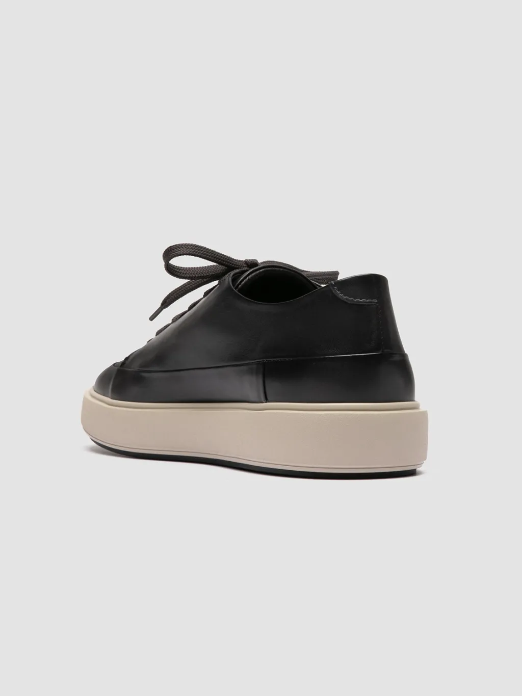 Officine Creative RELEASE 001 - Grey Leather Low Top Sneakers