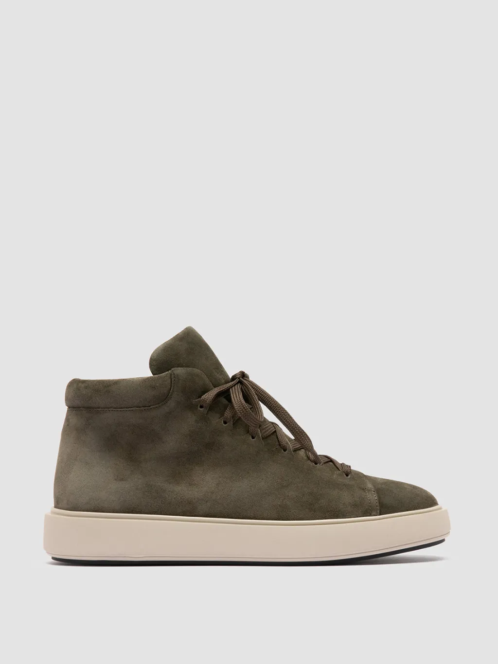 Officine Creative REMASTER 002 - Green Suede High Top Sneakers