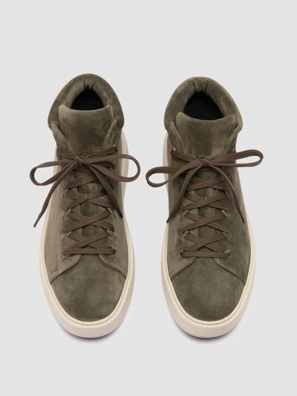 Officine Creative REMASTER 002 - Green Suede High Top Sneakers