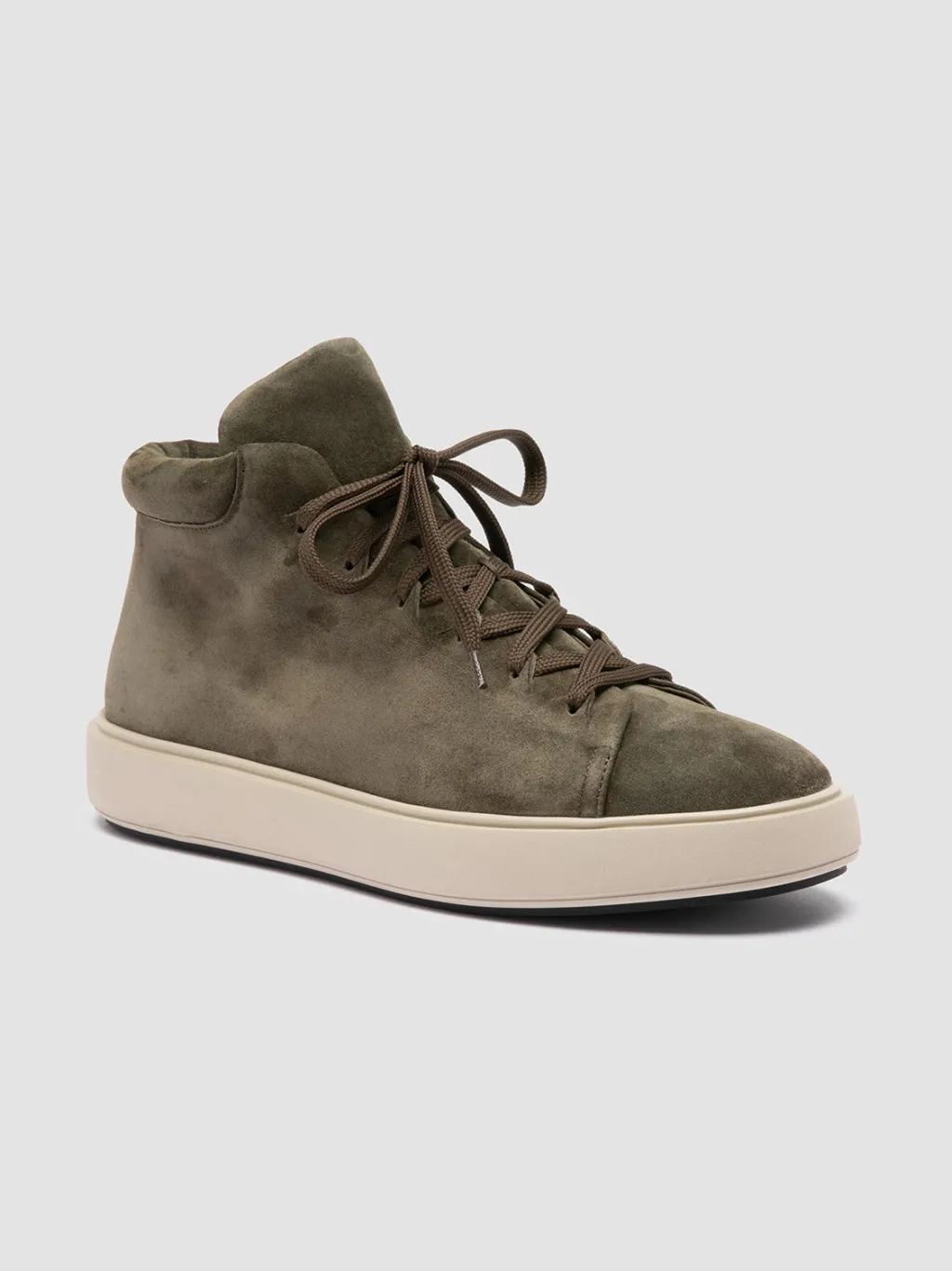 Officine Creative REMASTER 002 - Green Suede High Top Sneakers