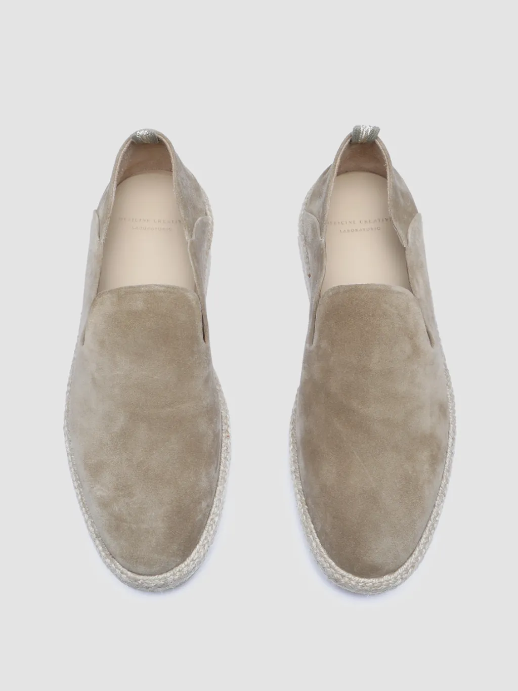 Officine Creative ROPED 002 - Brown Suede Slip Ons