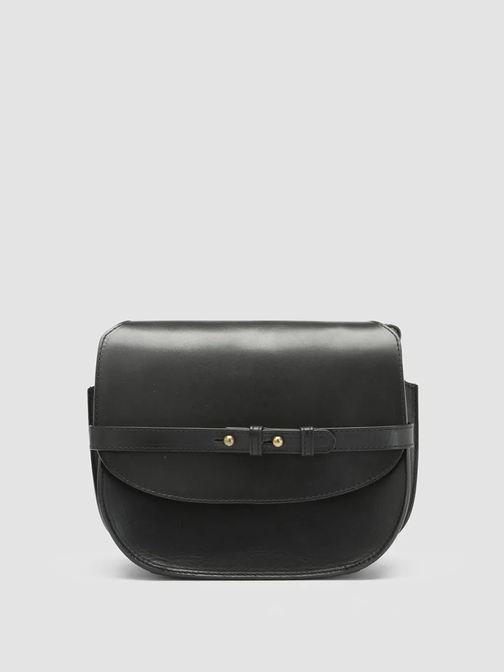 Women Officine Creative SADDLE 011 - Black Leather Crossbody Bag