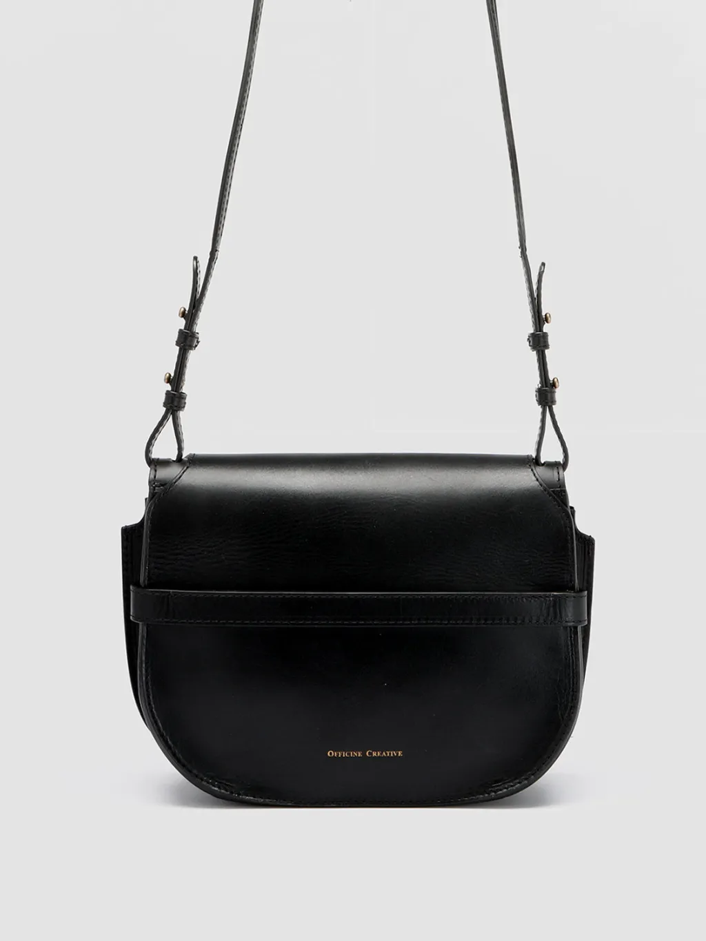 Women Officine Creative SADDLE 011 - Black Leather Crossbody Bag