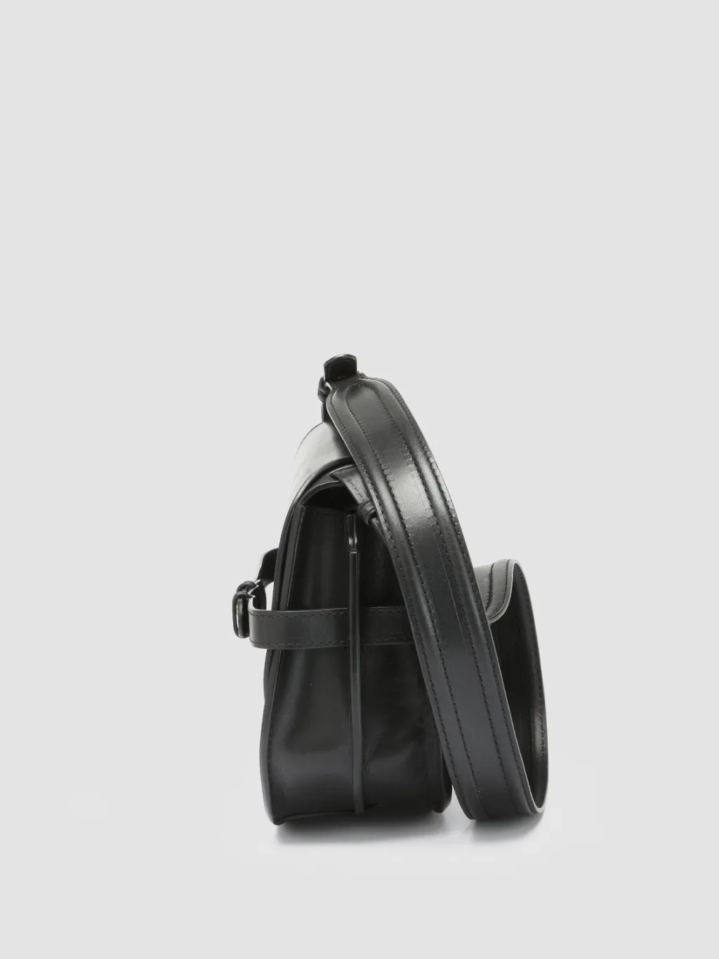 Women Officine Creative SADDLE 011 - Black Leather Crossbody Bag