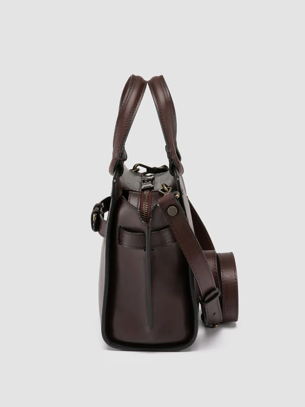 Women Officine Creative SADDLE 009 - Brown Leather Hand Bag