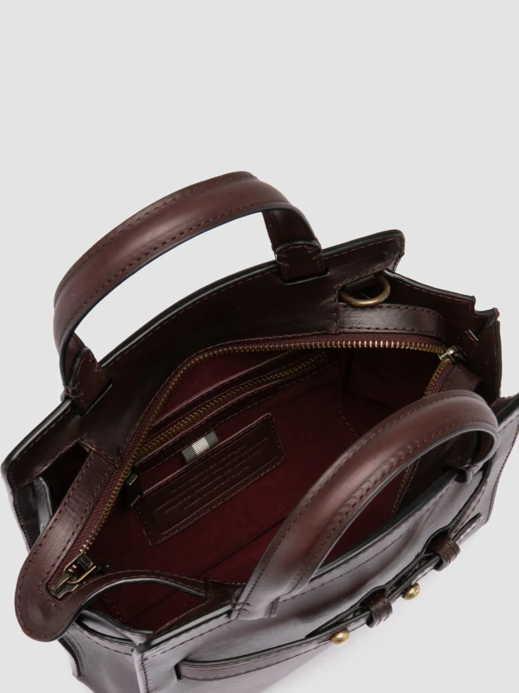Women Officine Creative SADDLE 009 - Brown Leather Hand Bag