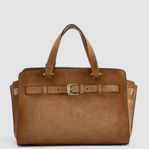 Women Officine Creative SADDLE 019 - Brown Suede Handle Bag