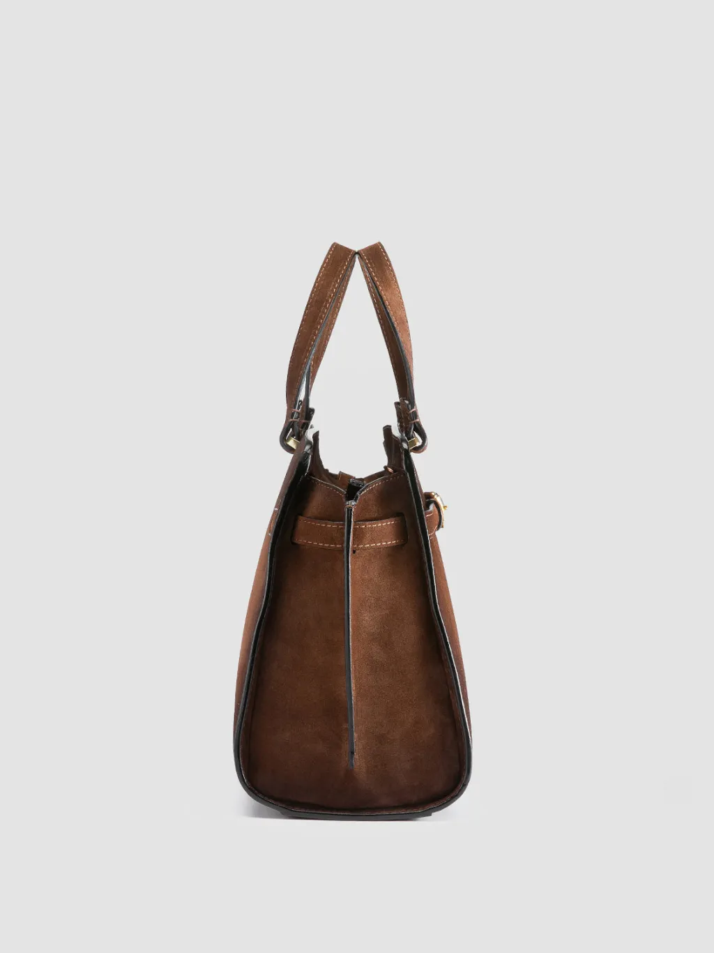Women Officine Creative SADDLE 020 - Brown Suede Handle Bag