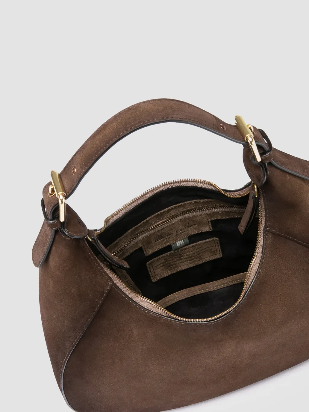 Women Officine Creative SADDLE 021 - Green Suede Handle Bag