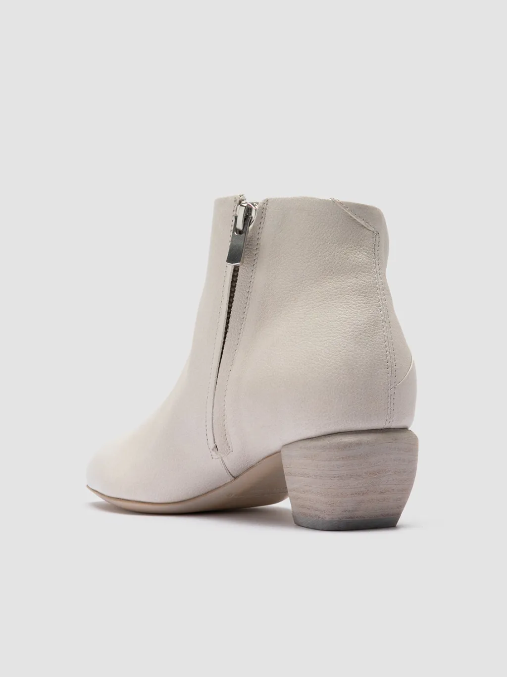Women Officine Creative SALLY 030 - White Leather Zip Boots