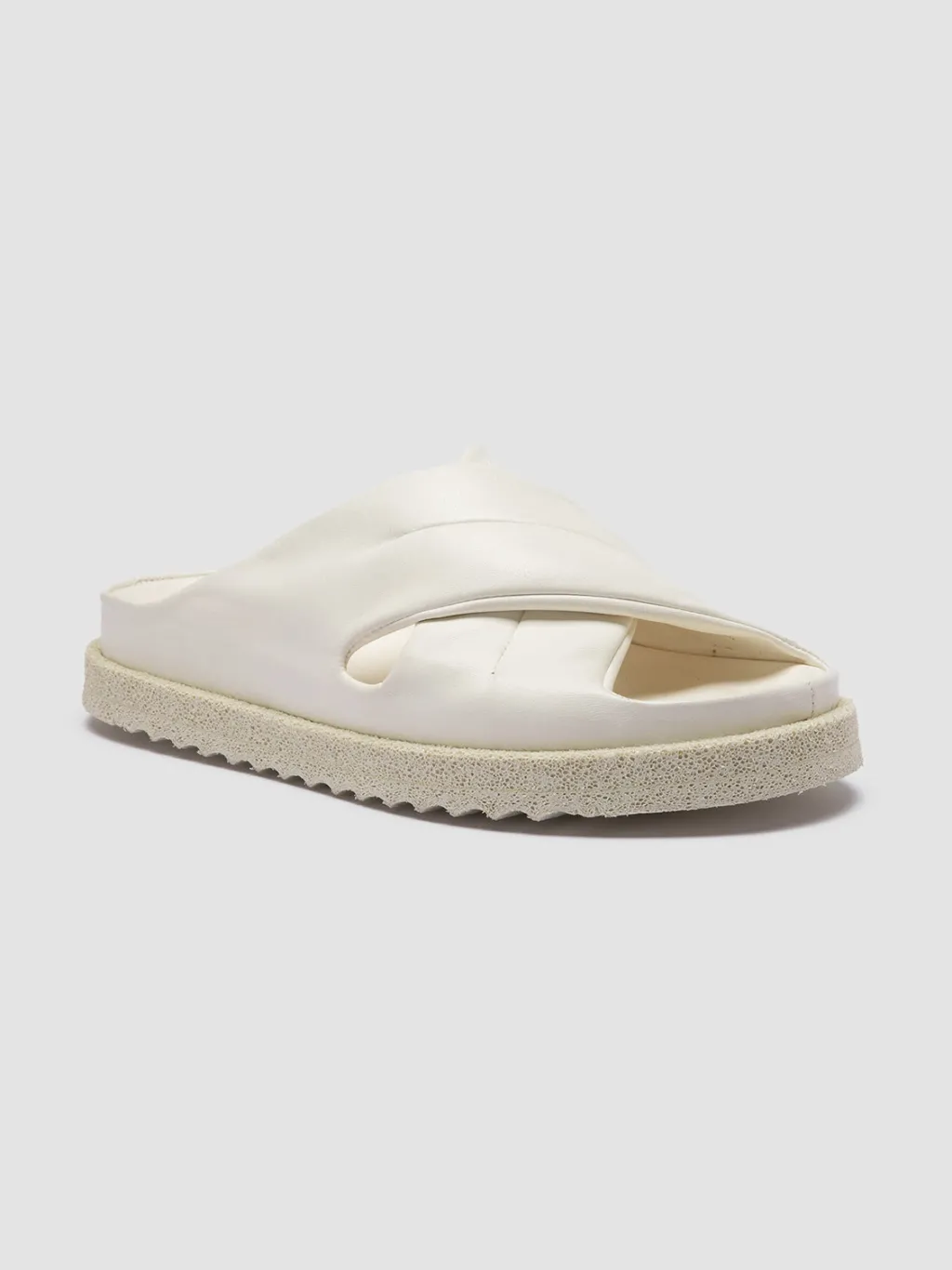 Women Officine Creative SANDS 103 - White Leather Slide Sandals