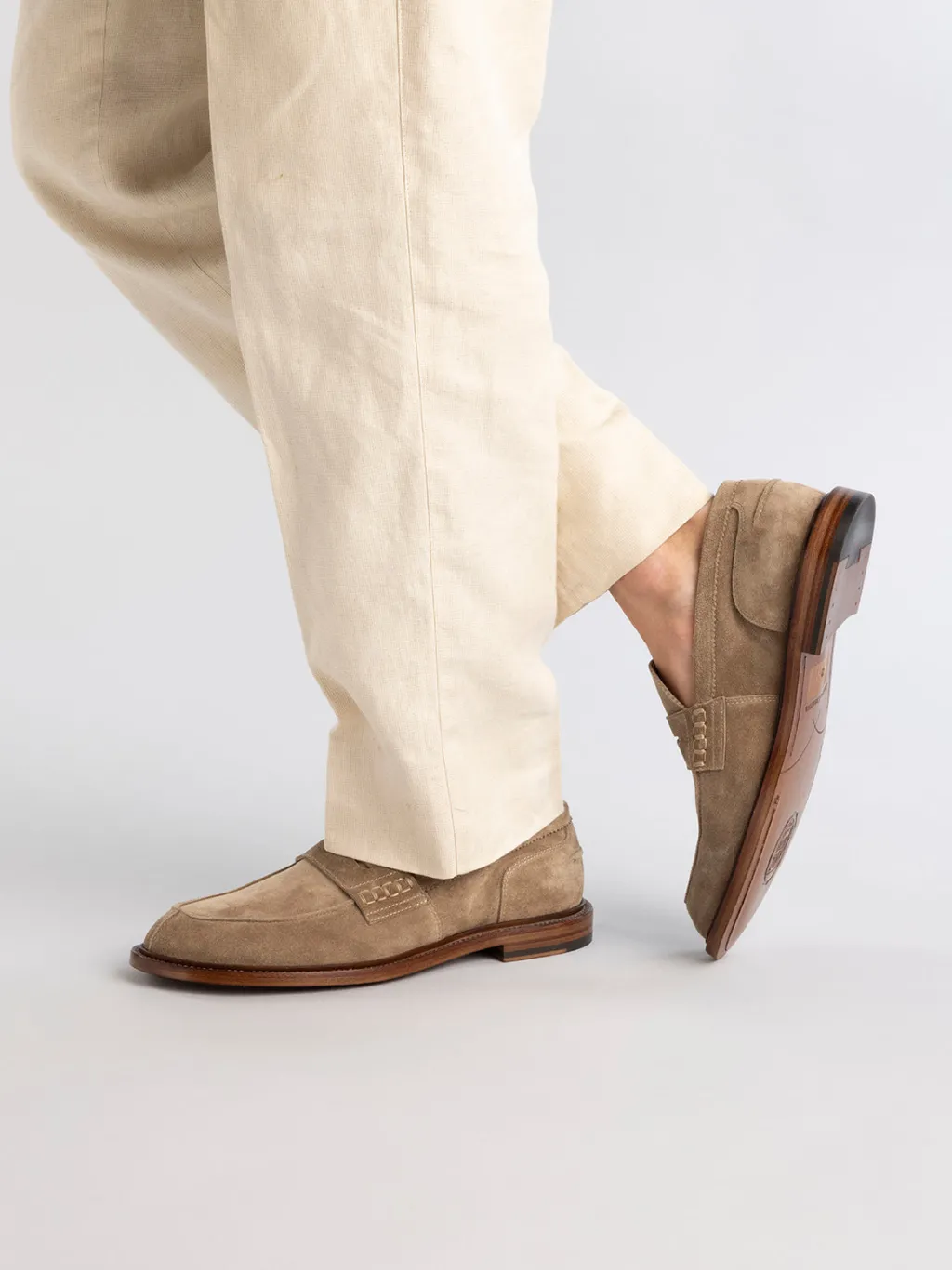 Officine Creative SAX 001 - Brown Suede Penny Loafers