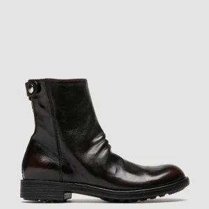 Women Officine Creative SERGEANT 104 - Brown Leather Zipped Boots