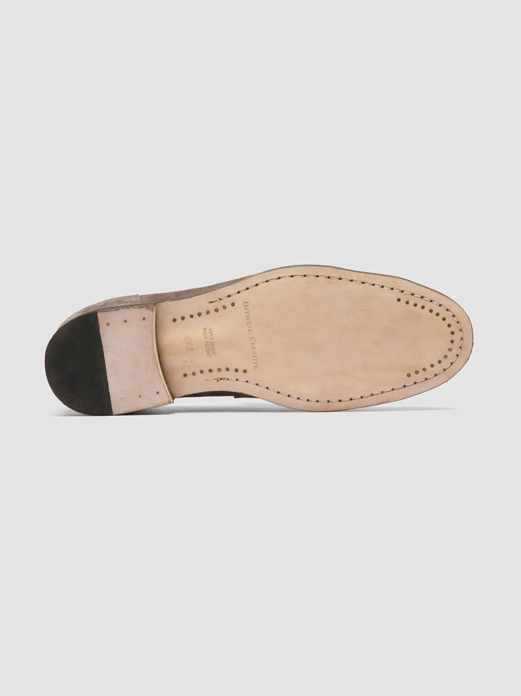 Officine Creative SOLITUDE 001 - Taupe Suede Penny Loafers