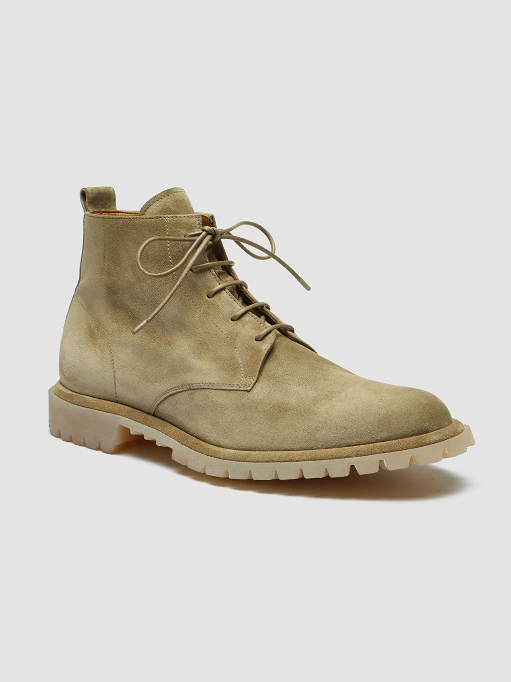Officine Creative SPECTACULAR 002 - Brown Suede Lace-Up Boots