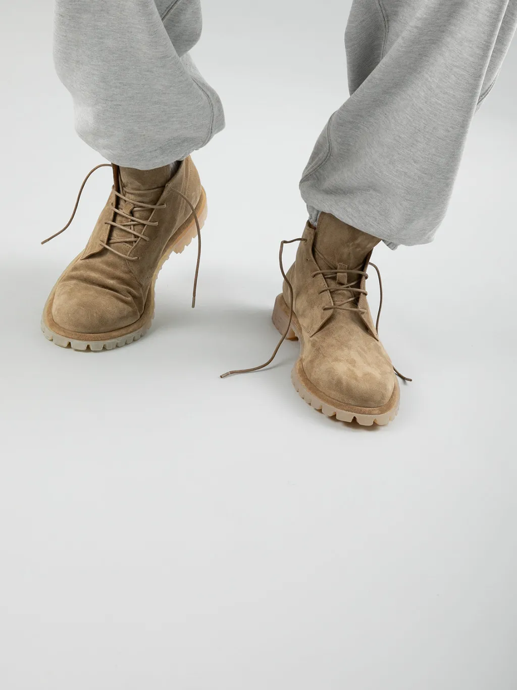 Officine Creative SPECTACULAR 002 - Brown Suede Lace-Up Boots