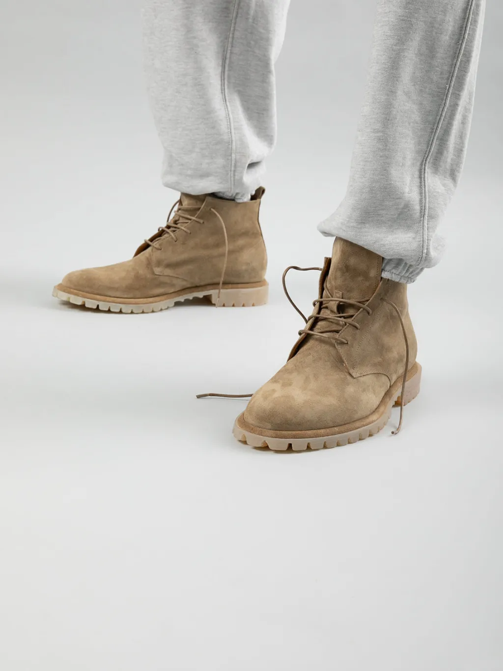 Officine Creative SPECTACULAR 002 - Brown Suede Lace-Up Boots