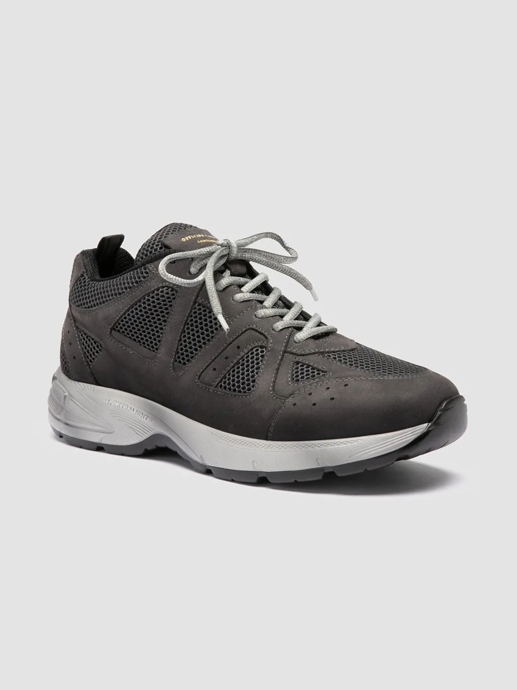 Officine Creative SUPURBIA 001 - Grey Leather And Suede Low Top Sneakers