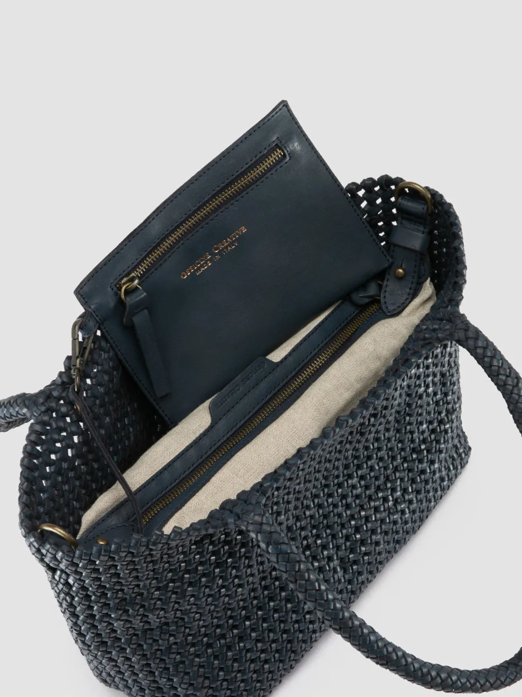 Women Officine Creative SUSAN 009 - Woven Leather Shoulder Bag
