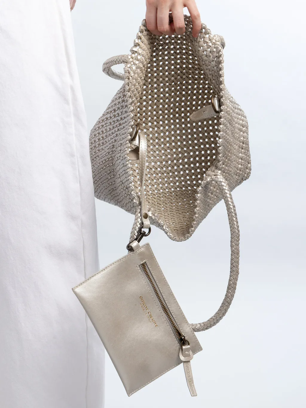 Women Officine Creative SUSAN 009 - Woven Leather Shoulder Bag