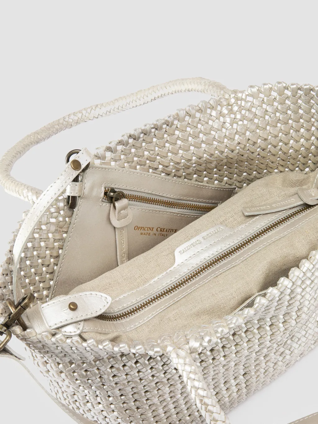 Women Officine Creative SUSAN 009 - Woven Leather Shoulder Bag
