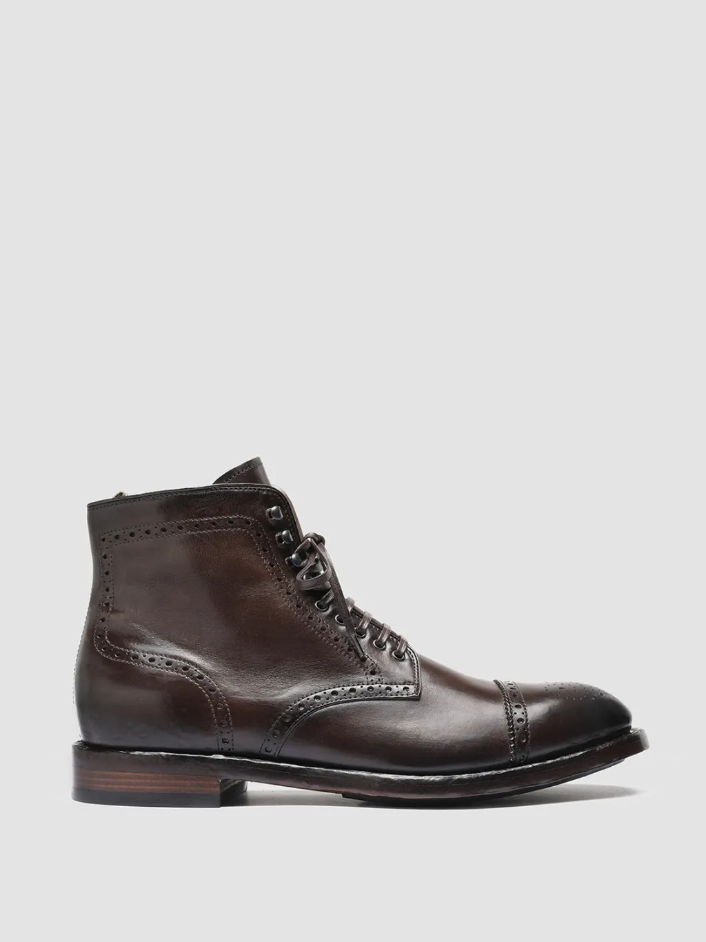 Officine Creative TEMPLE 004 - Brown Leather Ankle Boots