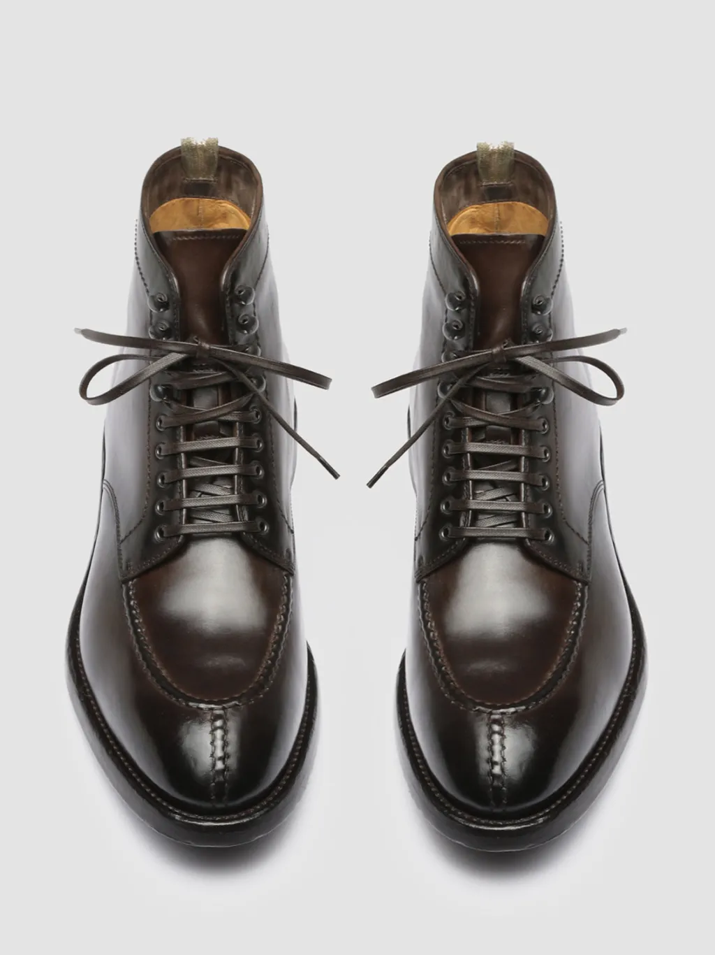 Officine Creative TEMPLE 006 - Brown Leather Ankle Boots
