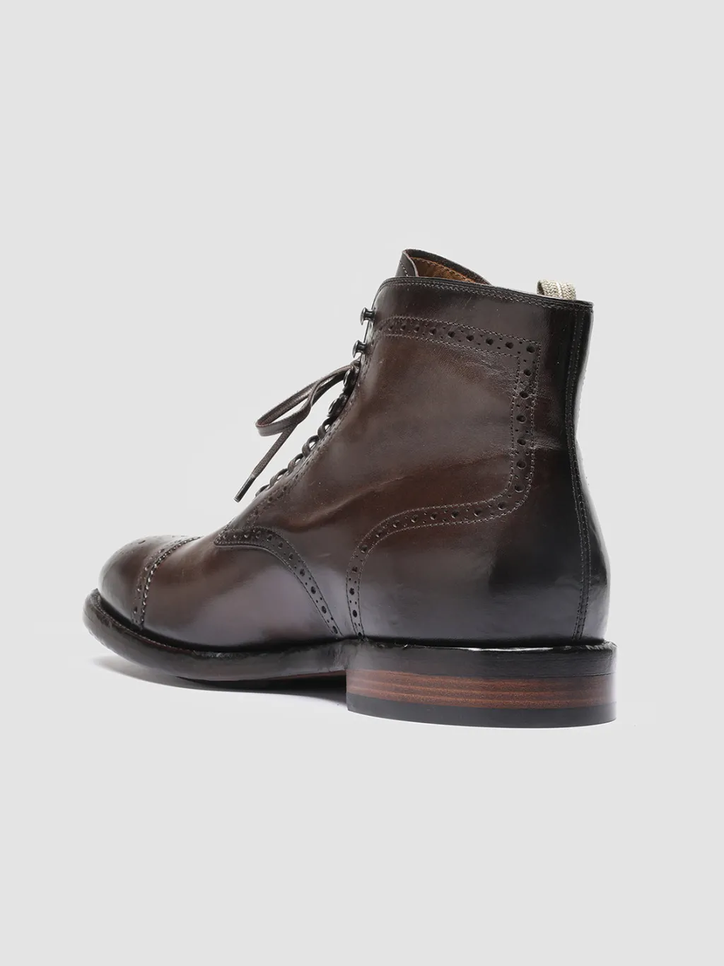 Officine Creative TEMPLE 004 - Brown Leather Ankle Boots